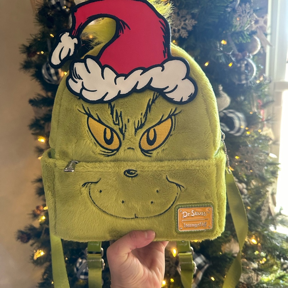 Loungefly Dr. Seuss Grinch Green Backpack WITH Kate spade wallet